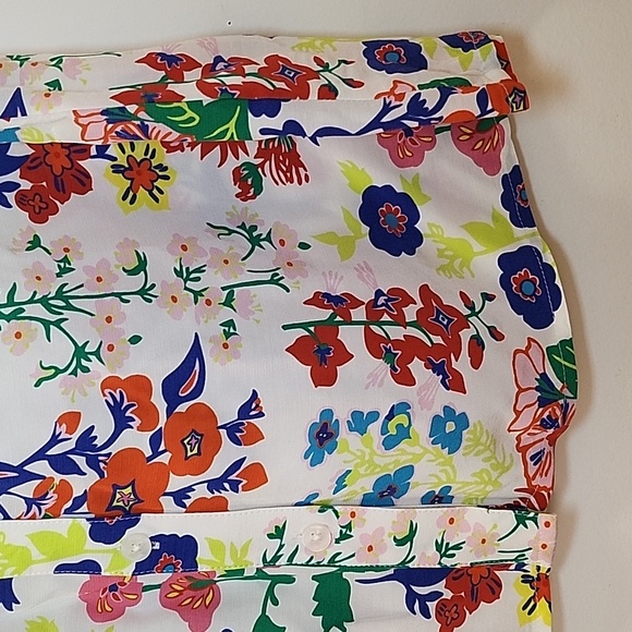 Boden Flame Scarlet Diamond Terrace Alicia Red and Pink Floral Blouse Size 8 - Picture 8 of 16